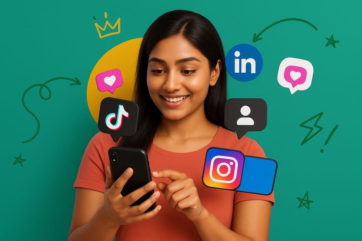 Entrepreneur turning social media followers into paying customers online